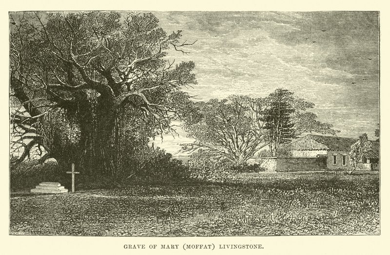 Mária (Moffat) Livingstone sírja alkotó: English School