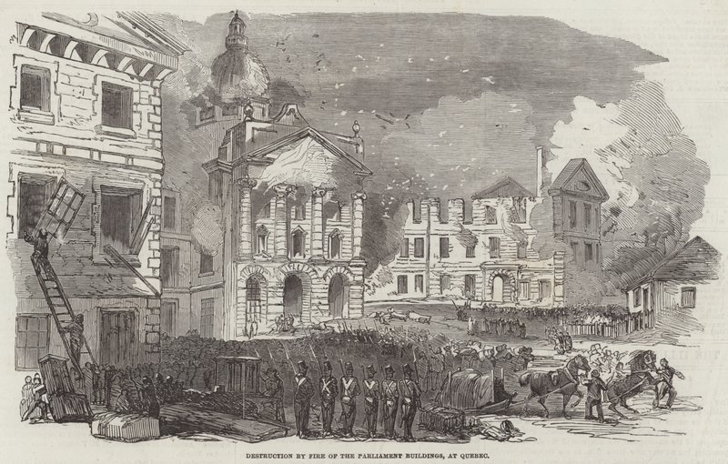 Nagy tűz Quebecben (metszet) alkotó: English School