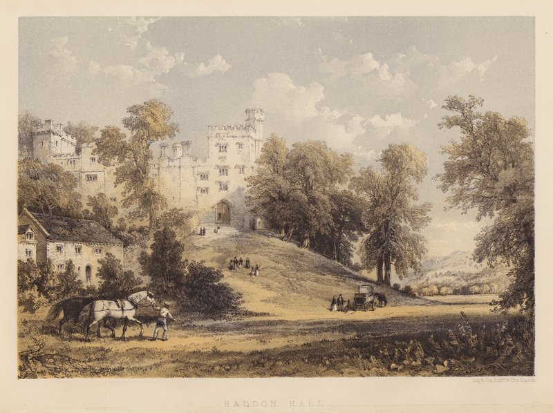 Haddon Hall (akvatinta) alkotó: English School
