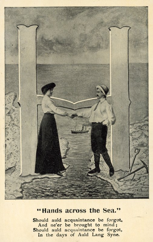 Kezek a tengeren át (litho) alkotó: English School
