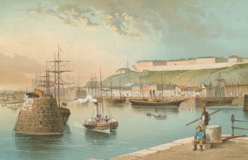 Harbour and Fort Regent, St. Heliers – Jersey alkotó: English School