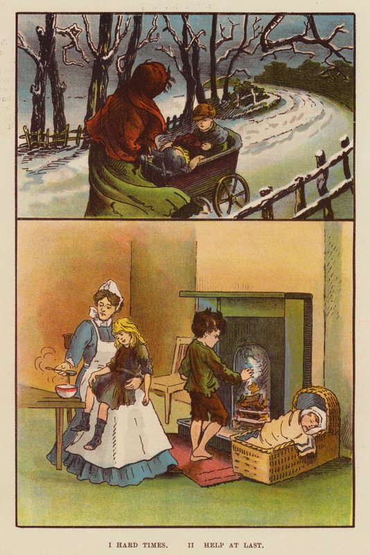 Nehéz idők; Segítség végre (színes litó) alkotó: English School