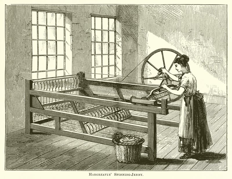 Hargreaves Spinning-Jenny alkotó: English School