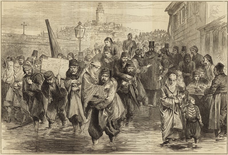 Heves esőzések Konstantinápolyban alkotó: English School