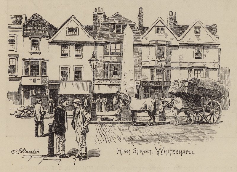 High Street, Whitechapel (metszet) alkotó: English School
