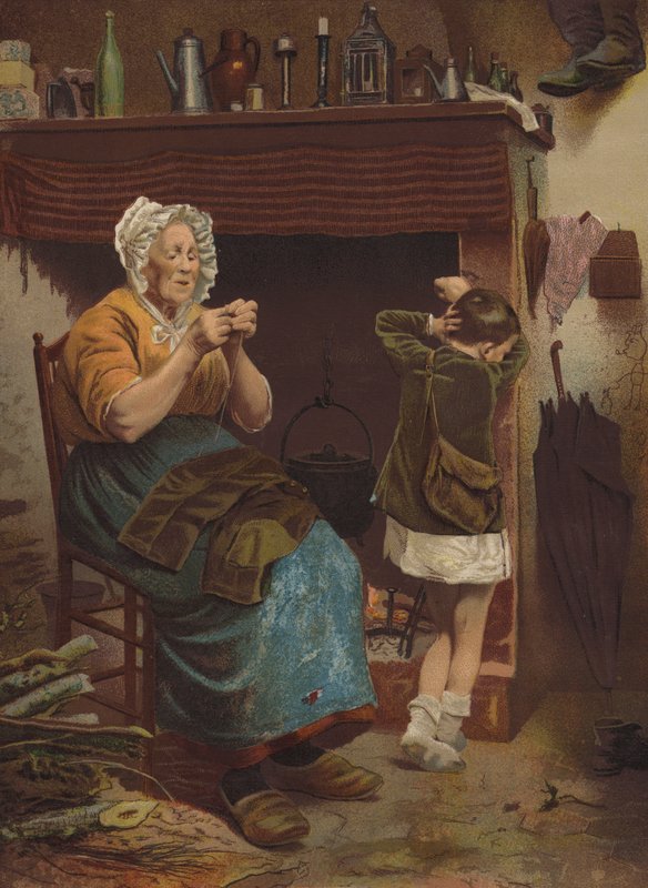 Az egyetlen párja (chromolitho) alkotó: English School