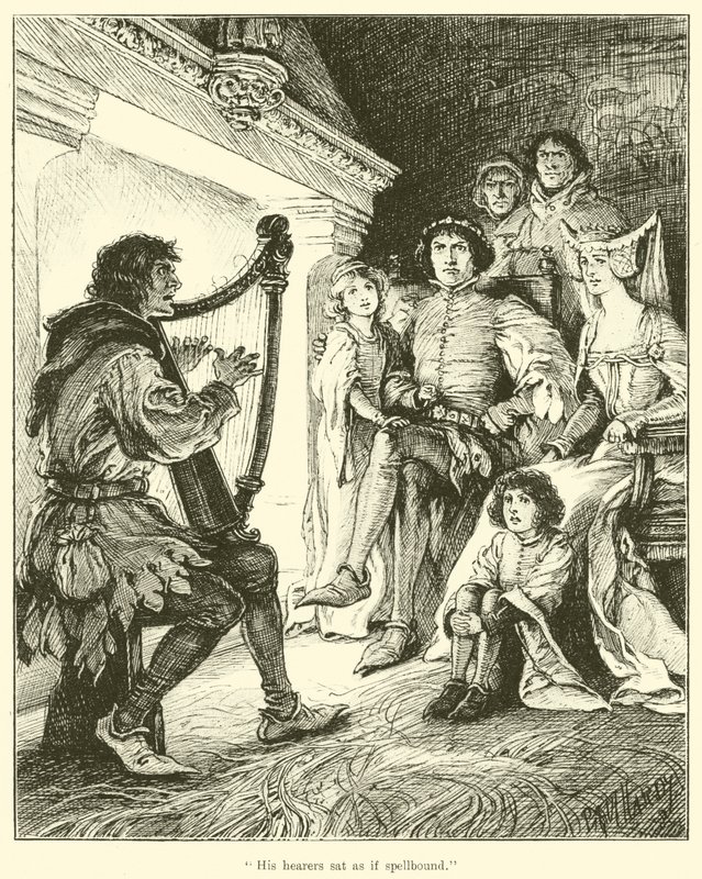 "A hallgatói úgy ültek, mintha megigézték volna" (metszet) alkotó: English School