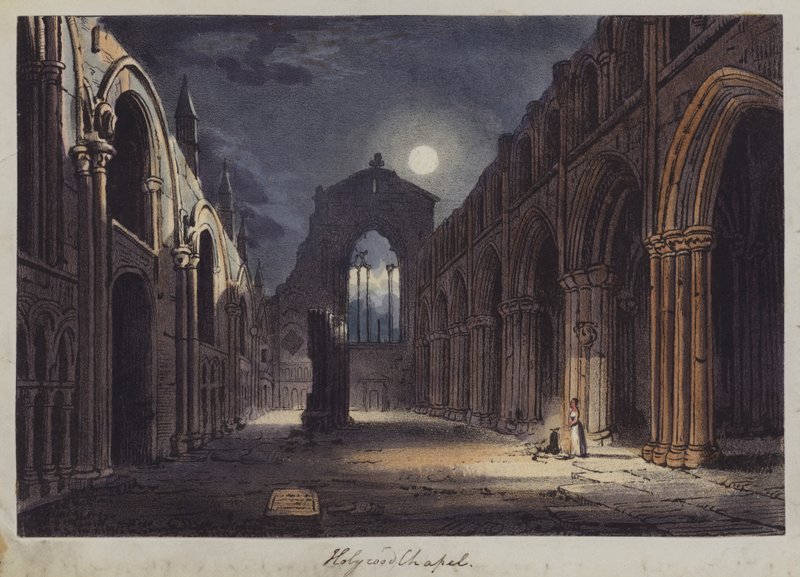 Holyrood Chapel, Edinburgh (színes metszet) alkotó: English School