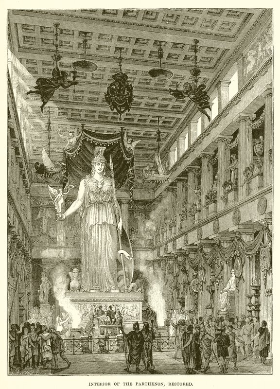A Parthenon belseje, felújított alkotó: English School