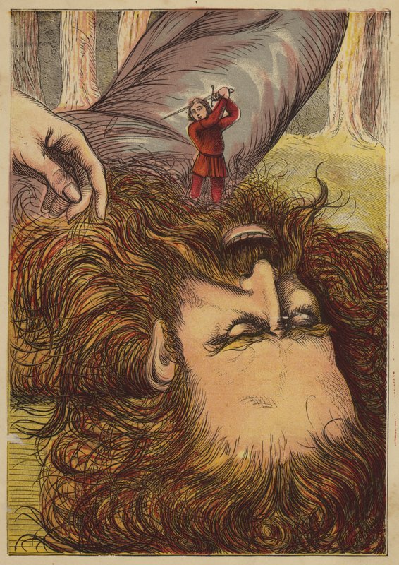 Jack And The Beanstalk (színes metszet) alkotó: English School