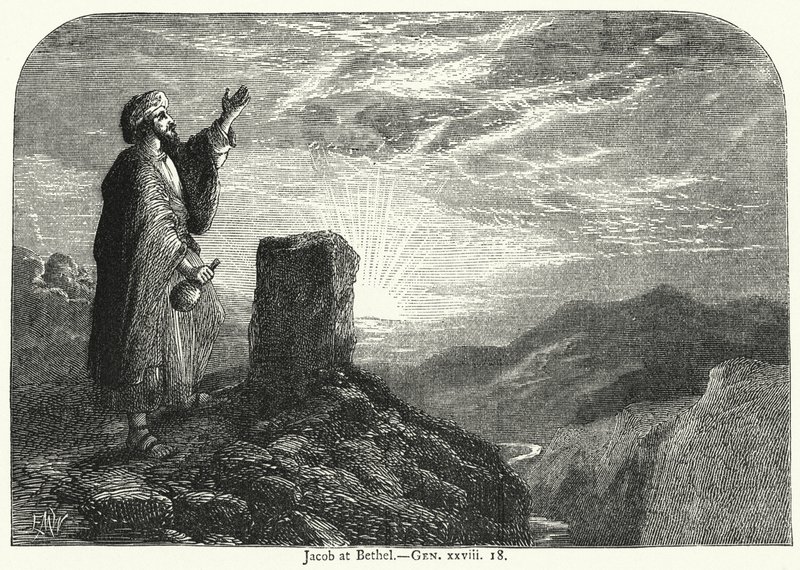 Jákób Bételben, Gen xxviii 18 (metszet) alkotó: English School