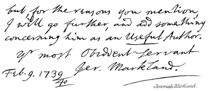 Jeremiah Markland alkotó: English School