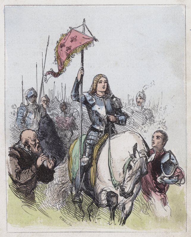 Joan of Arc (színes metszet) alkotó: English School