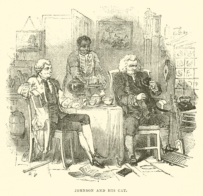 Johnson és macskája (metszet) alkotó: English School