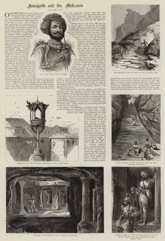 Junagadh és a Mekranis (metszet) alkotó: English School