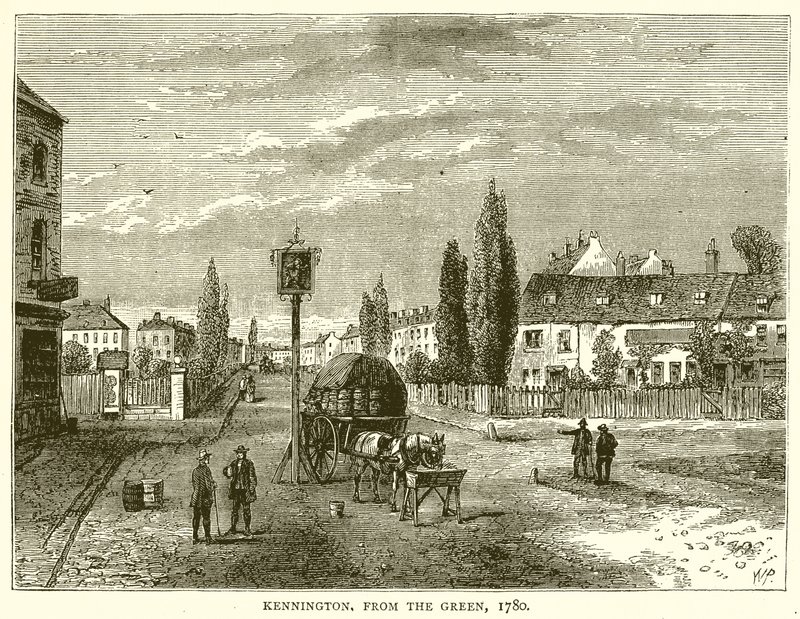 Kennington, a zöldből, 1780 alkotó: English School