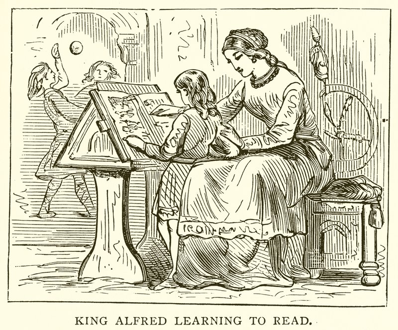 Alfréd király olvasni tanul alkotó: English School