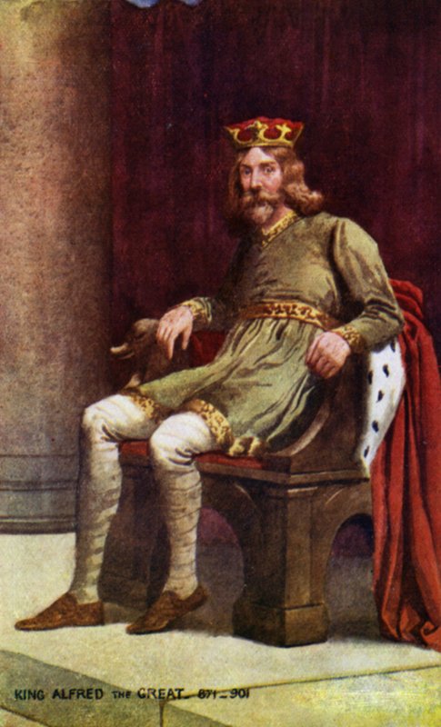 Nagy Alfréd király (színes litó) alkotó: English School