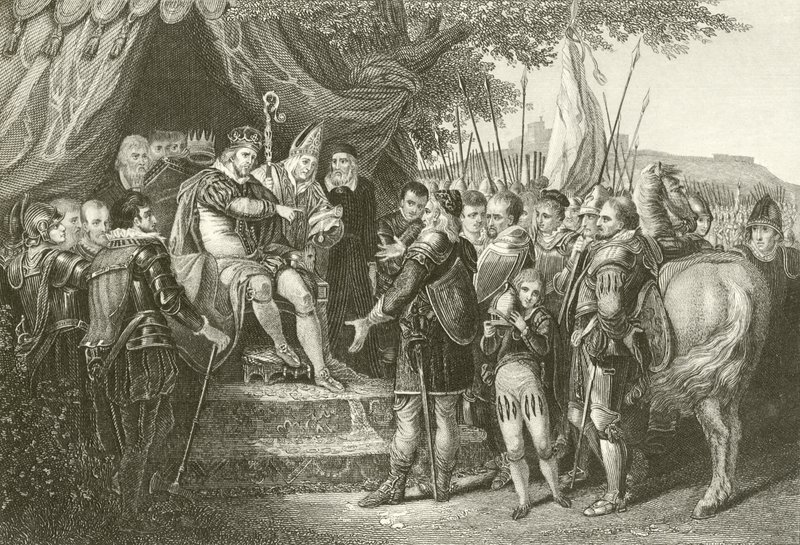 János király ratifikálja a Magna Chartát alkotó: English School