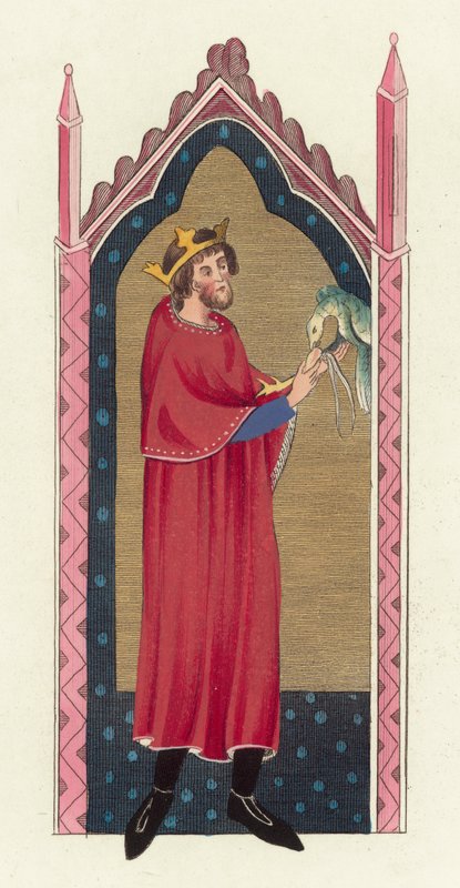 István király (színes metszet) alkotó: English School