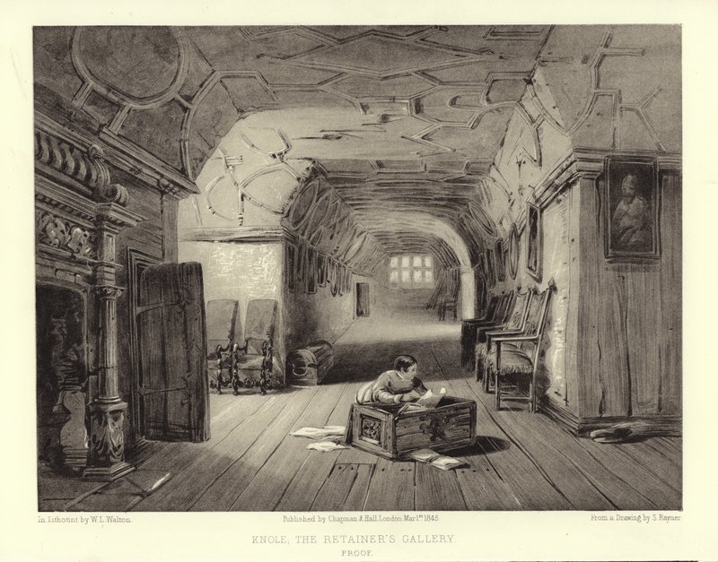 Knole, The Retainers Gallery (litotint) alkotó: English School