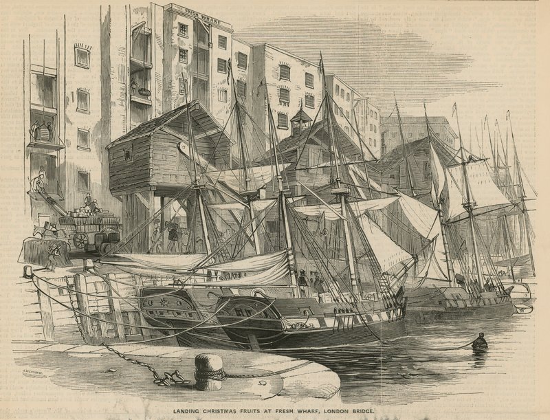 Karácsonyi gyümölcsök leszállása a Fresh Wharfban alkotó: English School