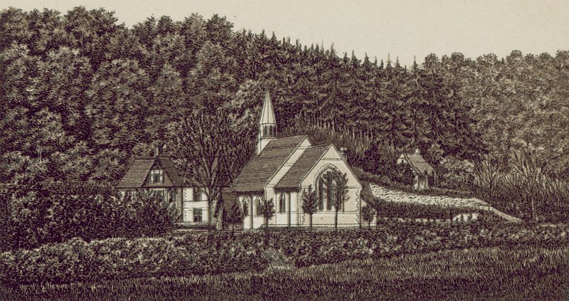 Langrish templom (litográfia) alkotó: English School