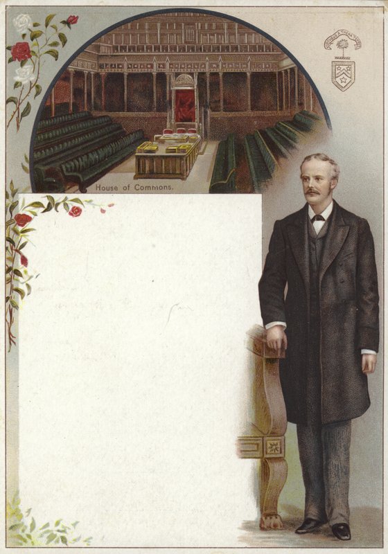 Liebig kártya Arthur Balfourral alkotó: English School