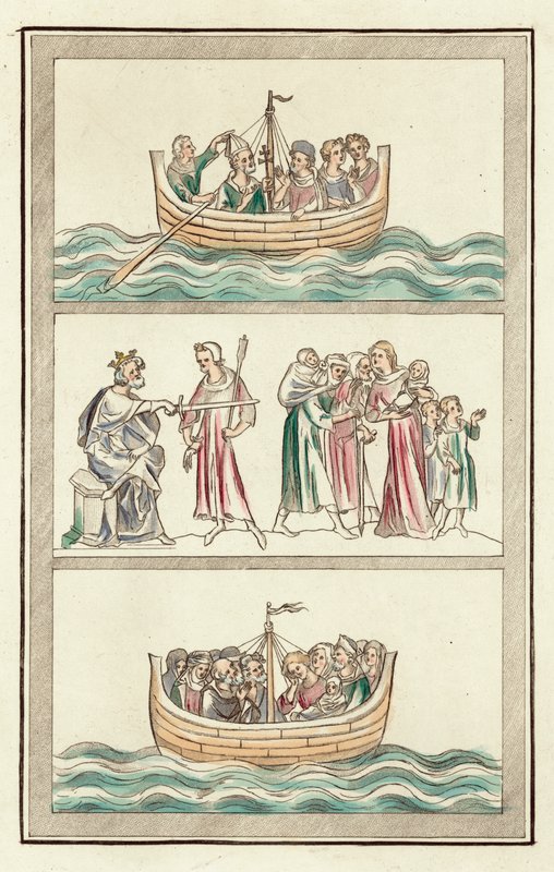 Thomas Becket élete (színes metszet) alkotó: English School