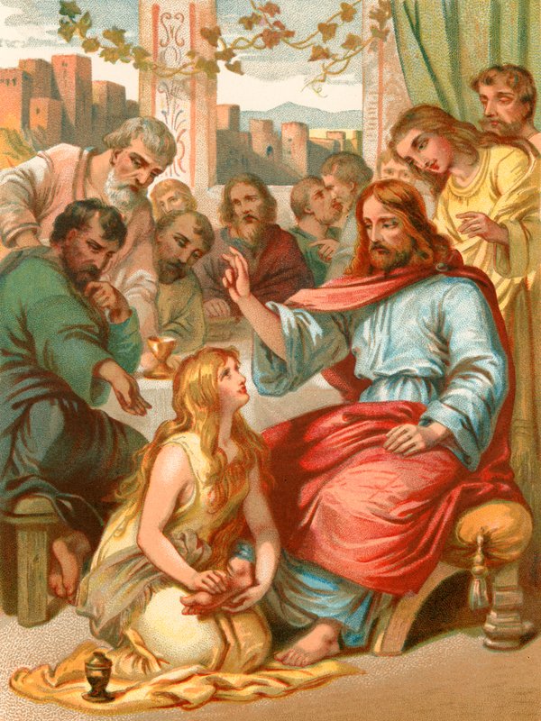 Mária megmossa Jézus lábát alkotó: English School