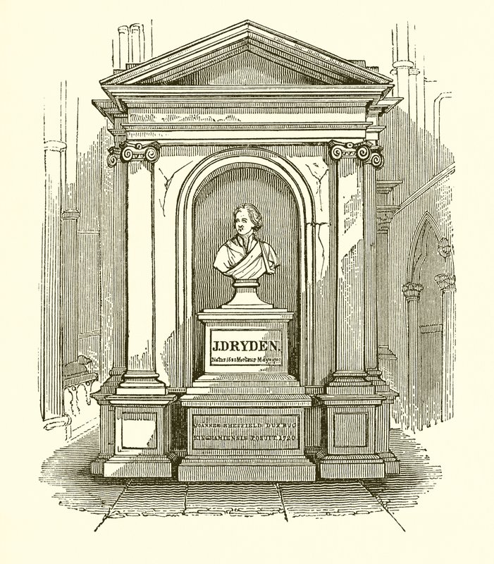 Dryden emlékműve a Westminster-apátságban alkotó: English School