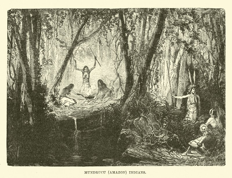 Mundrucu (Amazon) indiánok alkotó: English School
