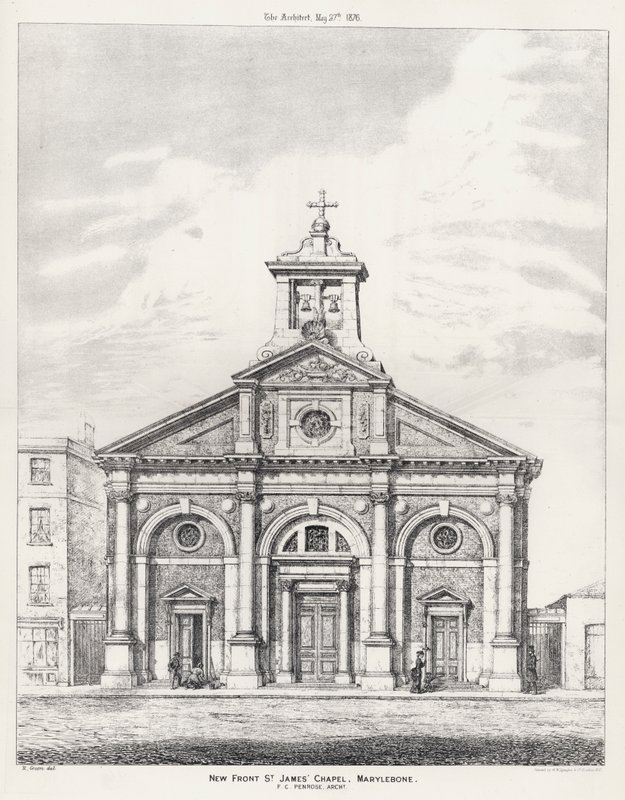 New Front, Szent Jakab-kápolna, Marylebone (metszet) alkotó: English School