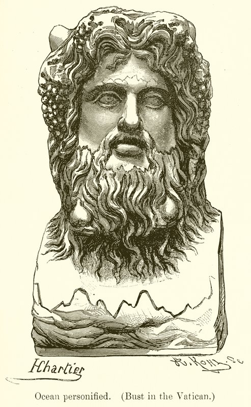 Megszemélyesített óceán. (mellszobor a Vatikánban) alkotó: English School