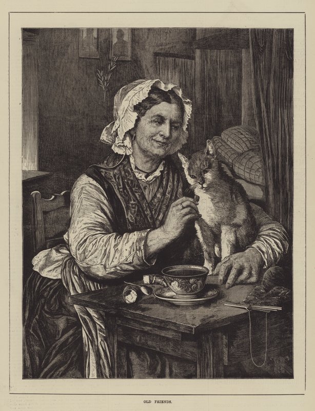 Régi barátok (metszet) alkotó: English School