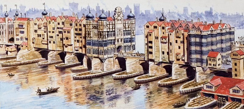 Old London Bridge alkotó: English School
