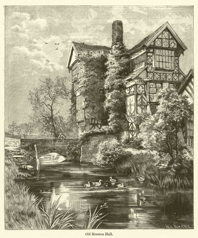 Old Moreton Hall (metszet) alkotó: English School