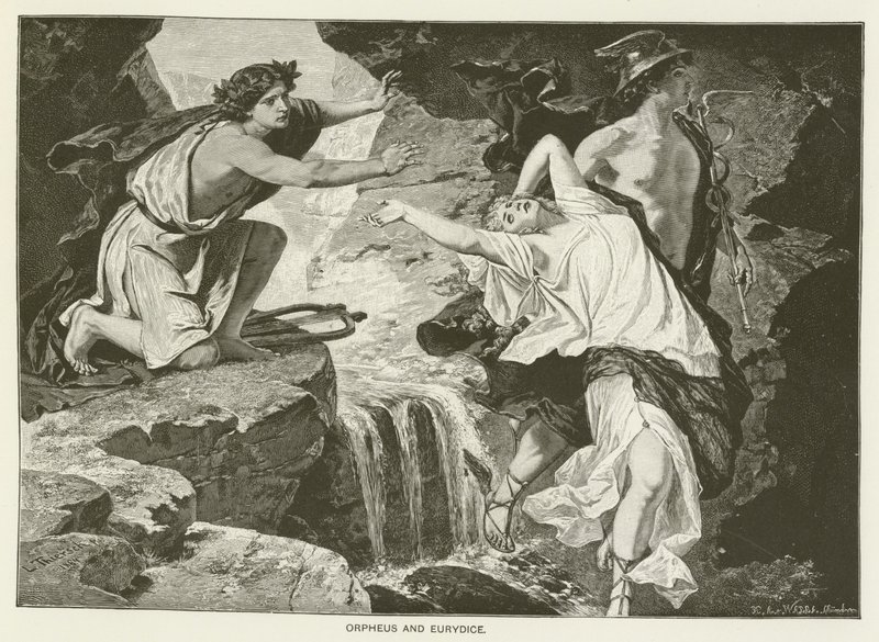 Orpheus és Eurydice (metszet) alkotó: English School