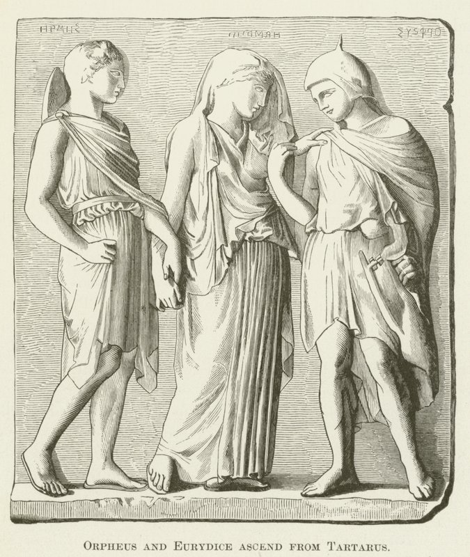 Orpheus és Eurydice a Tartarusból emelkedik fel alkotó: English School