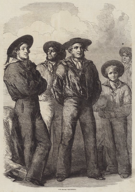 Tengerészeti önkénteseink (metszet) alkotó: English School