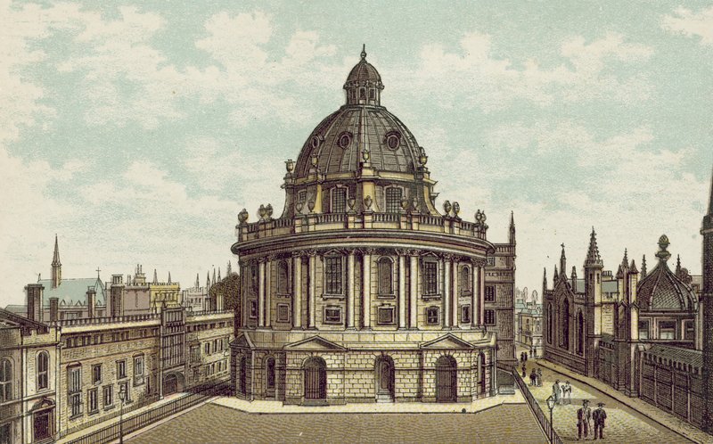 Oxford: Radcliffe Library (színes litográfia). alkotó: English School