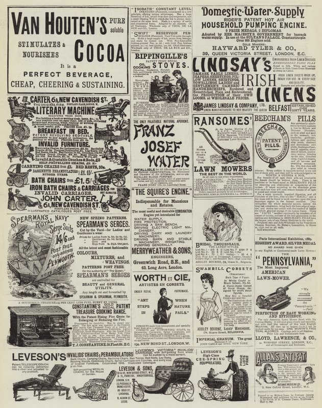 Hirdetések oldala (metszet) alkotó: English School