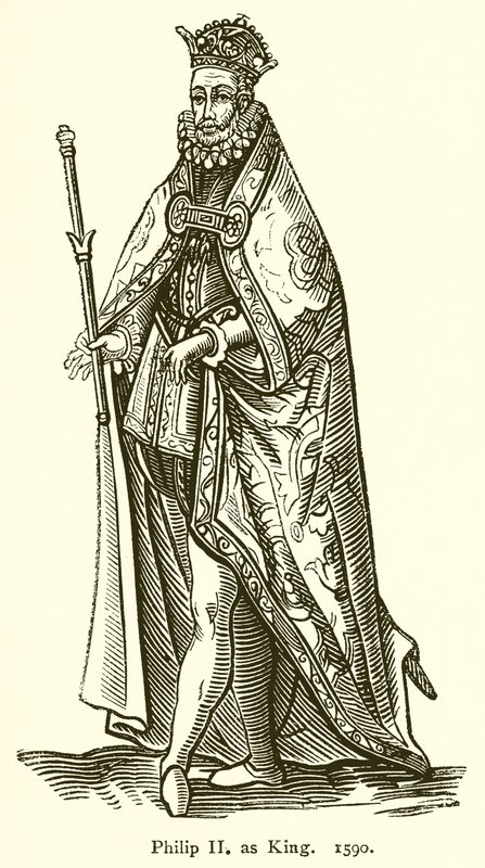 II. Fülöp királyként. 1590 alkotó: English School