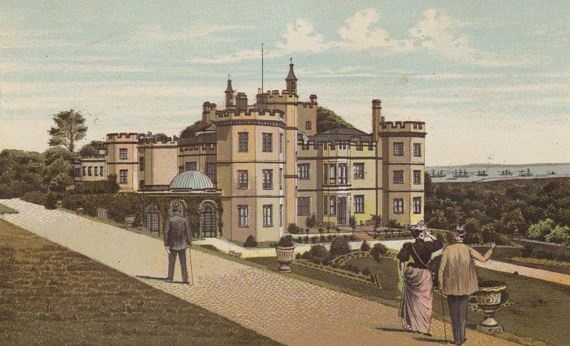 Plymouth: Mount Edgcumbe ház (színes litho) alkotó: English School