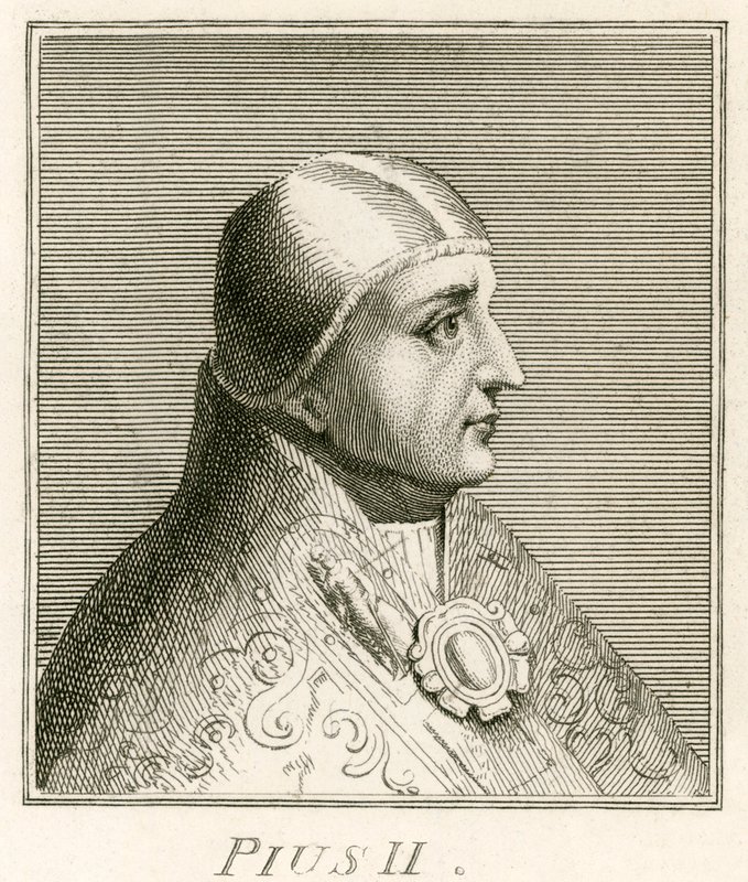 Pius pápa II alkotó: English School