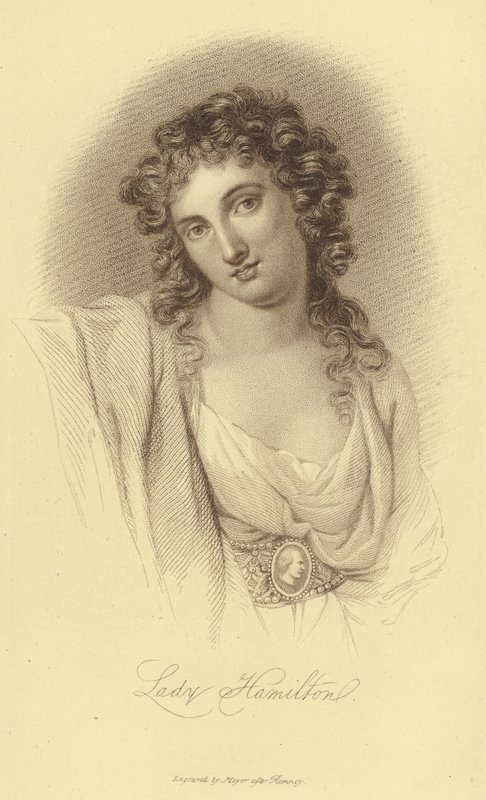 Lady Hamilton portréja (metszet) alkotó: English School