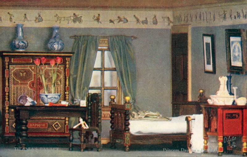Daphne hercegnő hálószobája, Titánia palotája (színes litográfia) alkotó: English School
