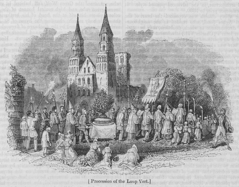 A Loup Vert körmenete (metszet) alkotó: English School