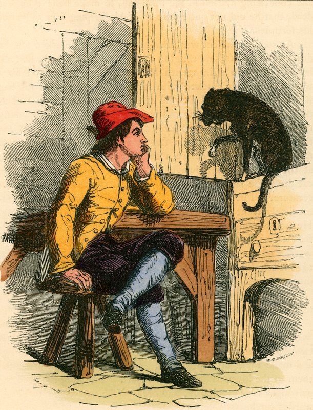 Puss vigasztalja gazdáját alkotó: English School