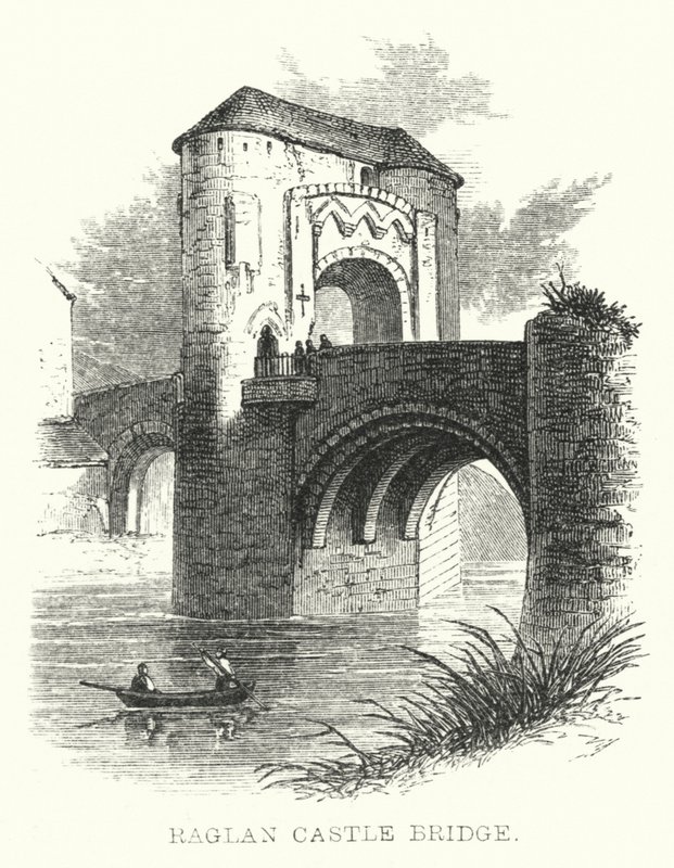 Raglan Castle Bridge (metszet) alkotó: English School